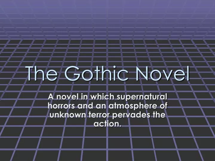 research paper about gothic novel
