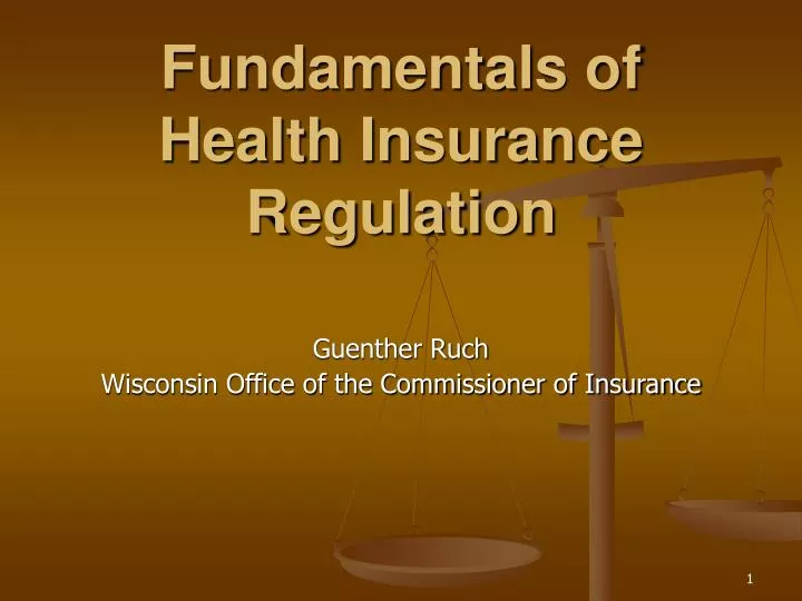 fundamentals of health insurance regulation n.