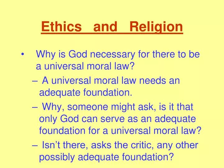 relationship between ethics and religion essay