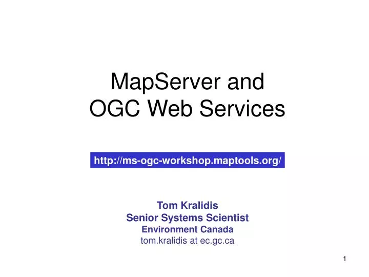 mapserver and ogc web services n.