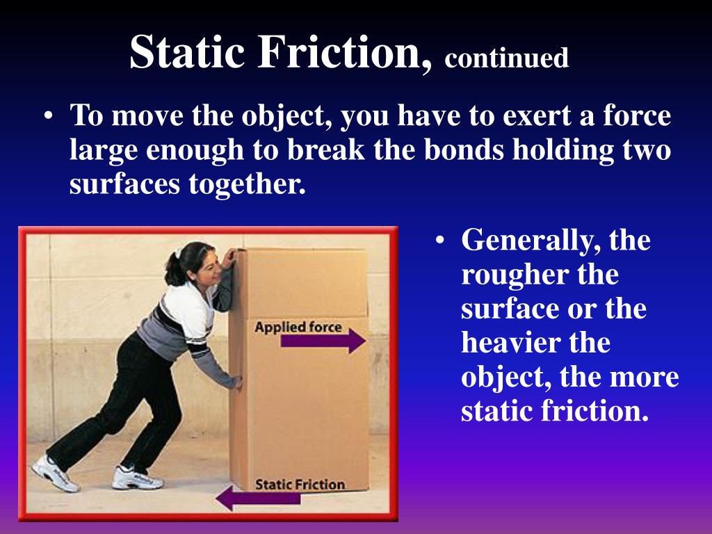 Friction energy examples