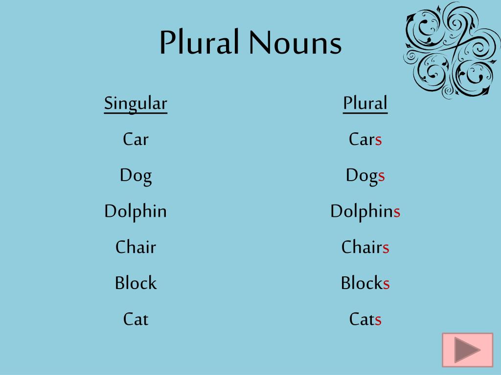 plural nouns presentation