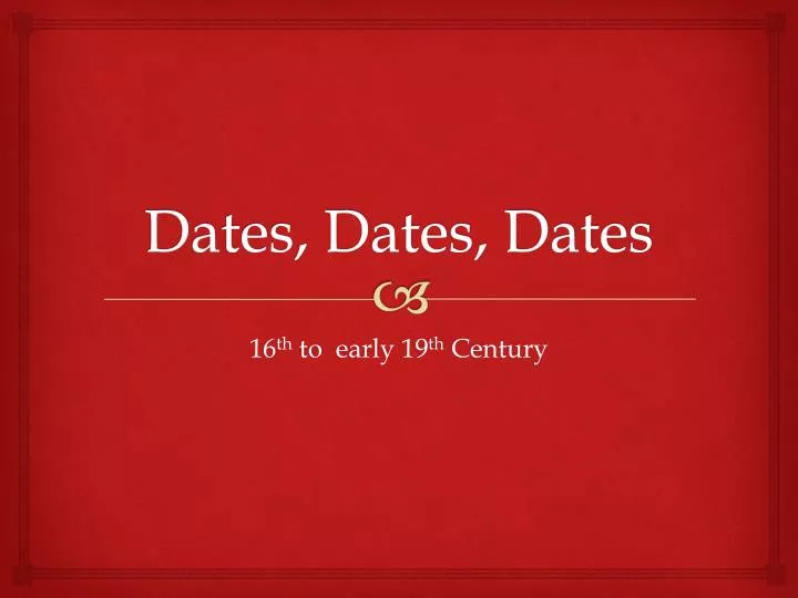 dates dates dates n.