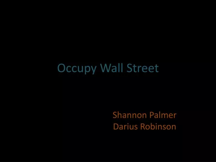 occupy wall street n.