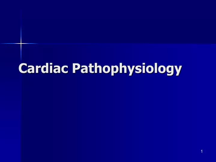 cardiac pathophysiology n.