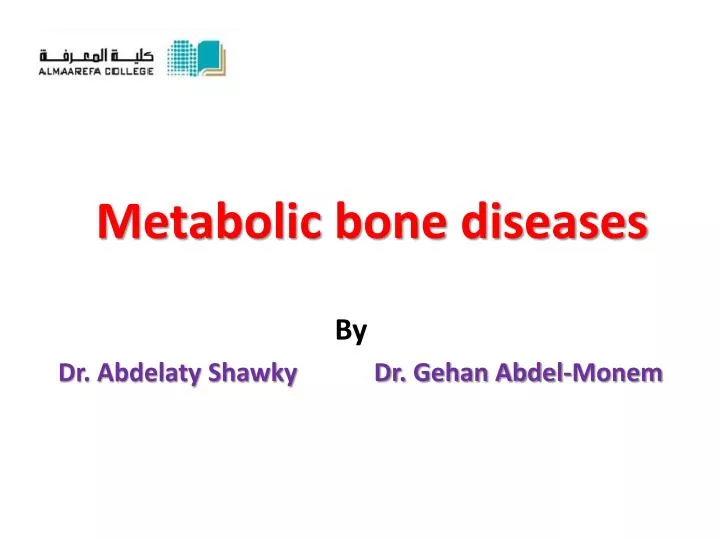 PPT Metabolic Bone Diseases PowerPoint Presentation Free Download 