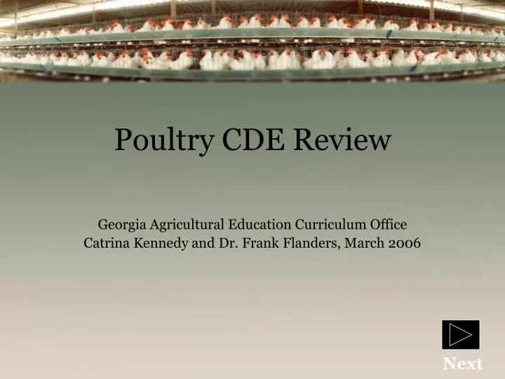 PPT Poultry CDE Review PowerPoint Presentation, free download ID