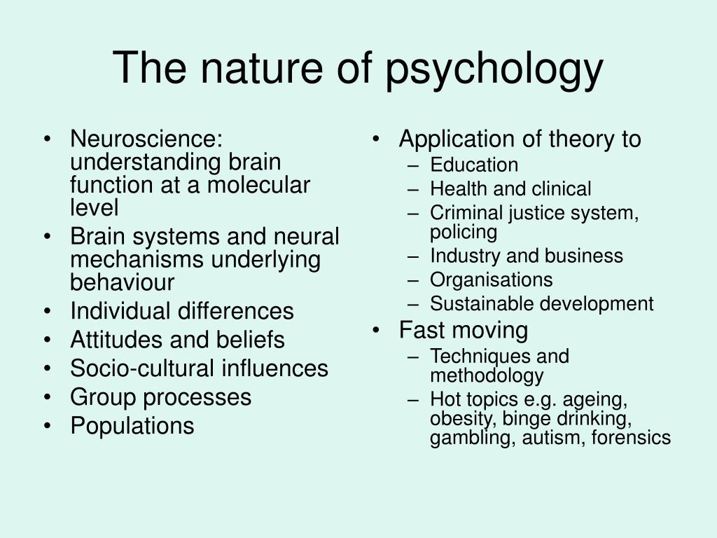 presentation on nature of psychology