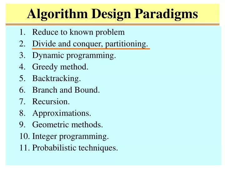 Basic Algorithm Design Techniques - Design Talk