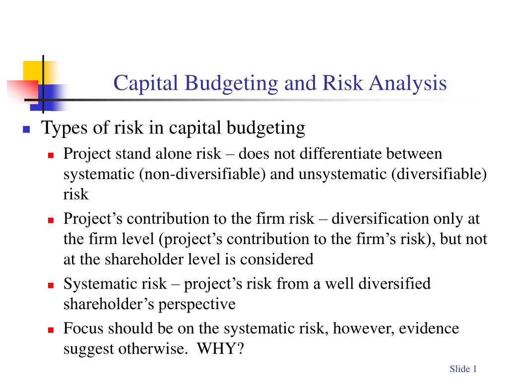 PPT - Capital Budgeting and Risk Analysis PowerPoint Presentation, free