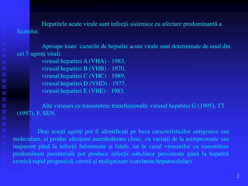 PPT - Virusurile hepatitice şi diagnosticul de laborator al hepatitelor  virale PowerPoint Presentation - ID:3146469