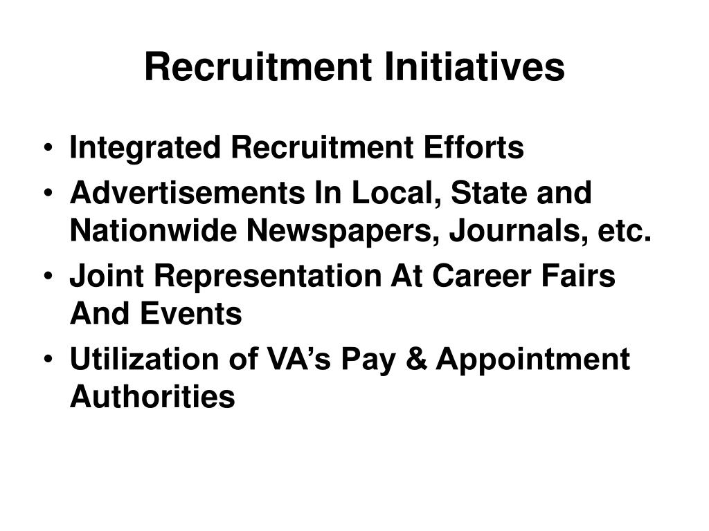 Recruitment Initiatives Examples PPT - Eisenhower Army Medical Center PowerPoint Presentation, free ...