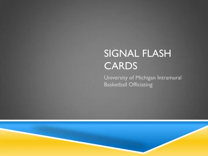 PPT Signal Flash Cards PowerPoint Presentation, free download ID3147068