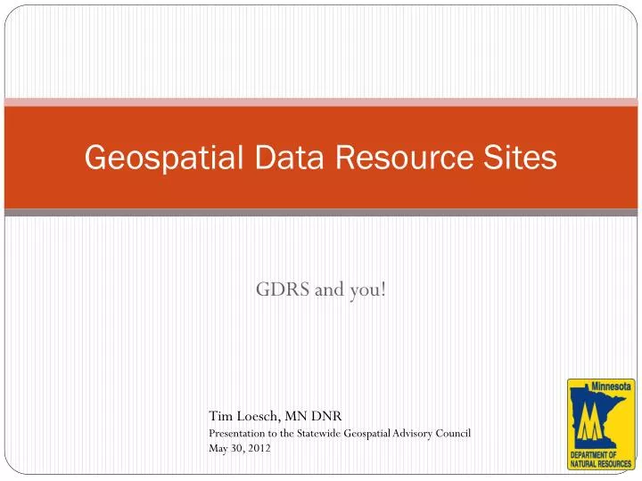 geospatial data resource sites n.