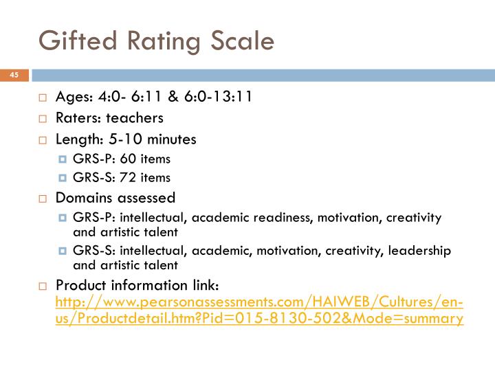 PPT Screening for the Identification of Gifted Students Requirements