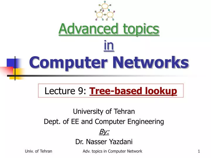 PPT Advanced topics in Computer Networks PowerPoint Presentation