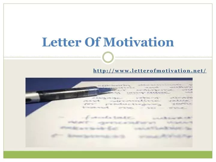 letter of motivation n.