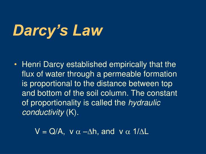 Ppt Darcys Law Powerpoint Presentation Id3147742 5855