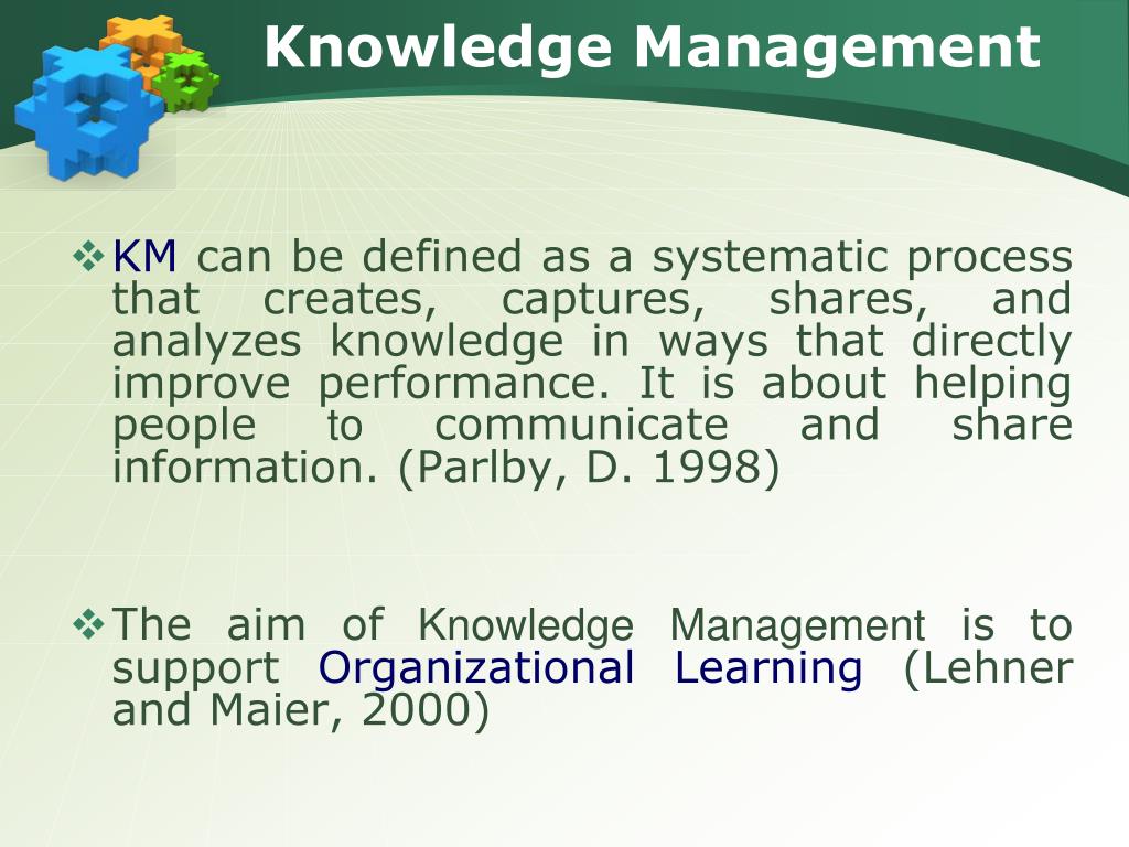 PPT - Knowledge Management and Organizational Learning PowerPoint ...