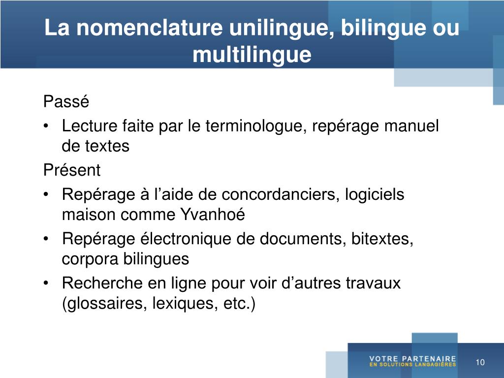 Terminologue PPT - L’impact de la technologie sur la méthodologie de travail du ...