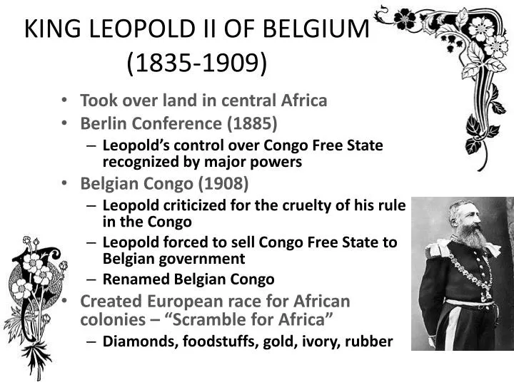 Ppt King Leopold Ii Of Belgium 1835 1909 Powerpoint Presentation Free Download Id 3148381