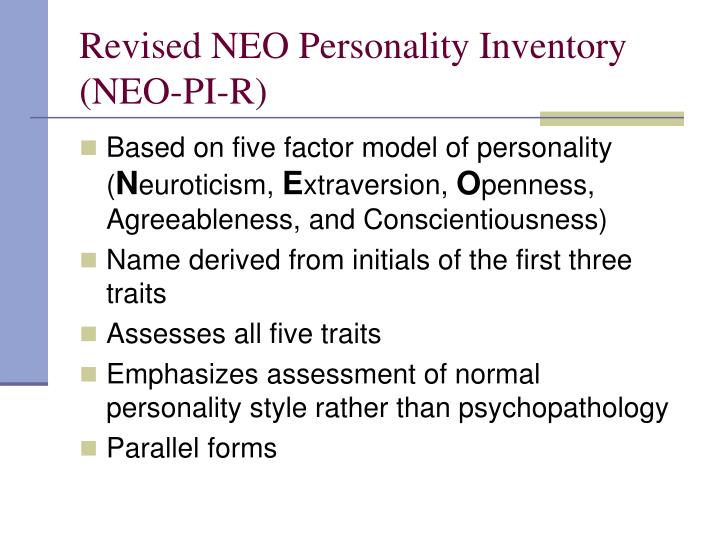 neo personality inventory test