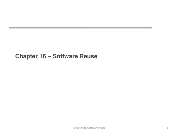 chapter 16 software reuse n.