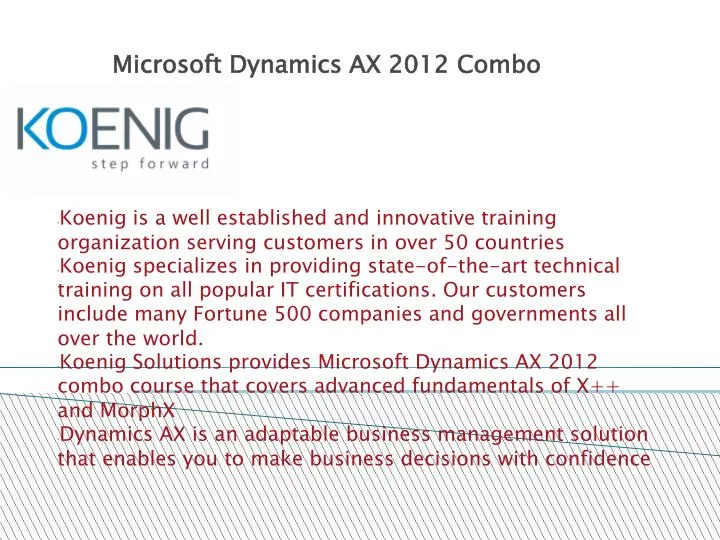 MICROSOFT DYNAMICS AX 2012 TRAINING visual data 2