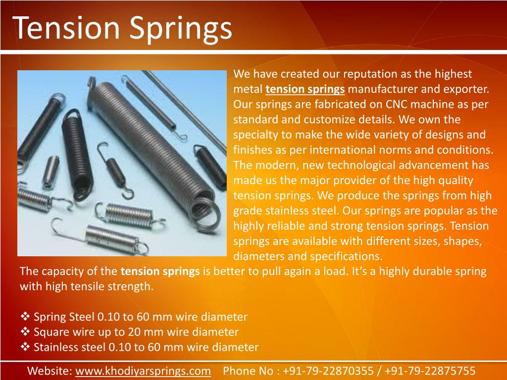 PPT Tension Springs Extension Springs Manufacturer PowerPoint