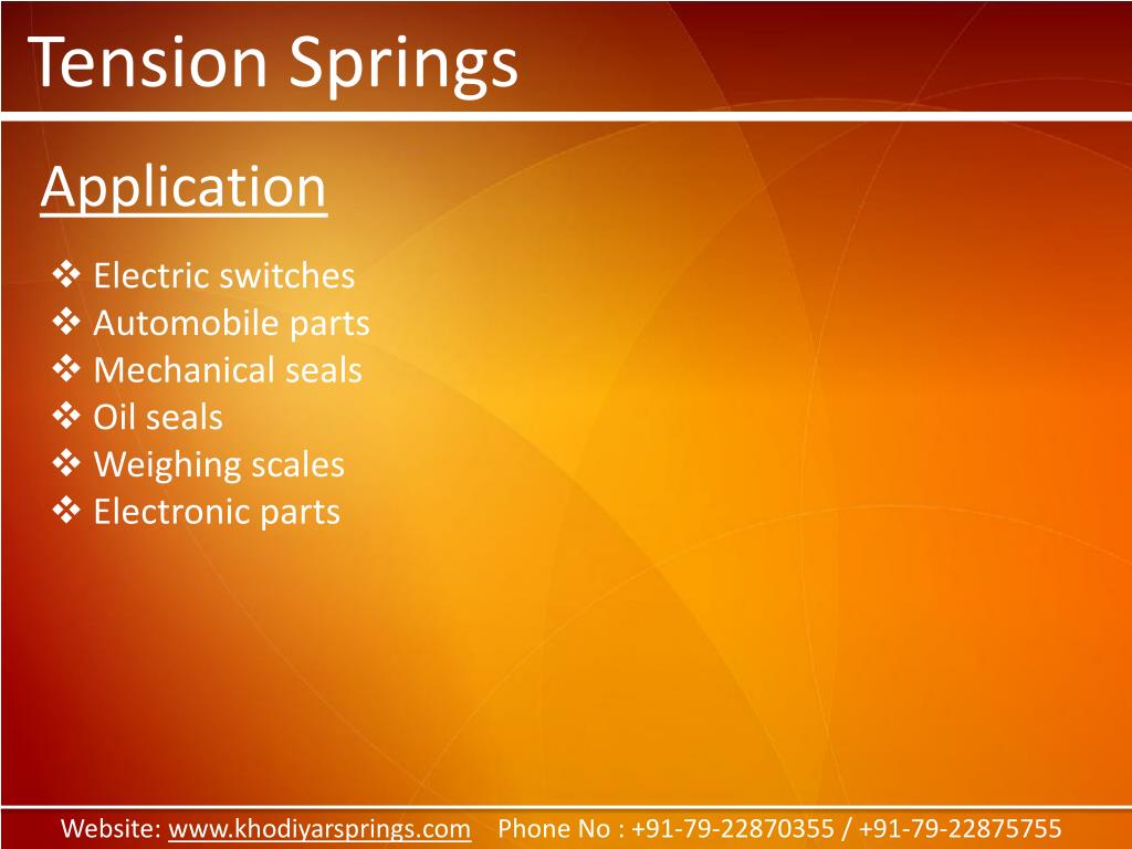 PPT Tension Springs Extension Springs Manufacturer PowerPoint