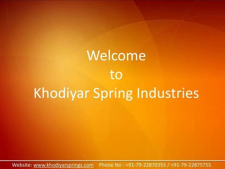 welcome to khodiyar spring industries n.