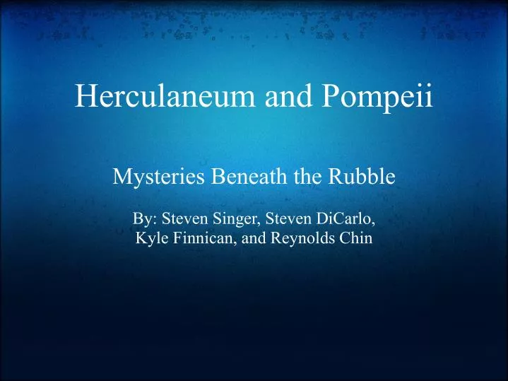 herculaneum and pompeii n.