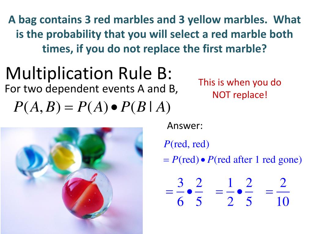 Multiplication Rule For Probability Worksheet Answer Key