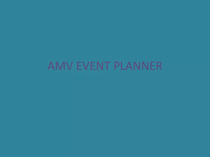 amv event planner n.