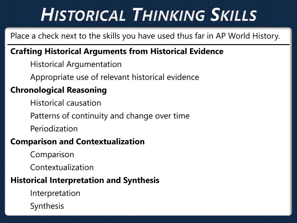 PPT Historical Thinking Skills PowerPoint Presentation Free Download 