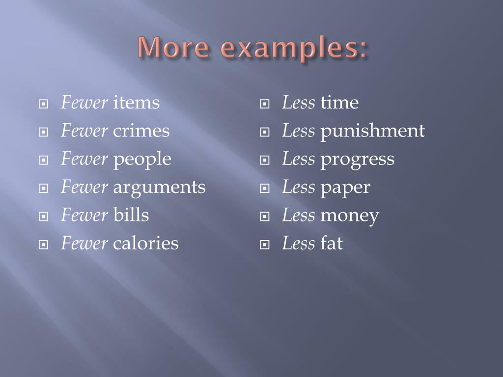 PPT - Diction: Amount and number, Fewer and Less, Between and Among  PowerPoint Presentation - ID:3153236
