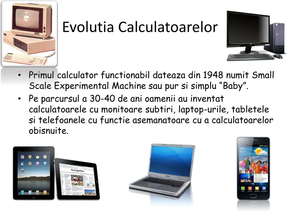 PPT - Evolutia Calculatoarelor si a Componentelor Acestuia PowerPoint  Presentation - ID:3153321