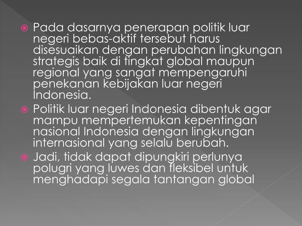 PPT Politik Luar Negeri Indonesia PowerPoint Presentation, free