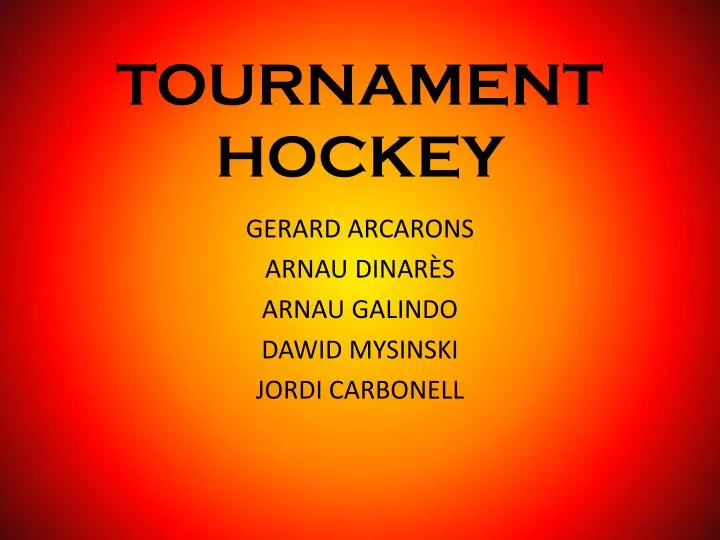 tournament hockey n.