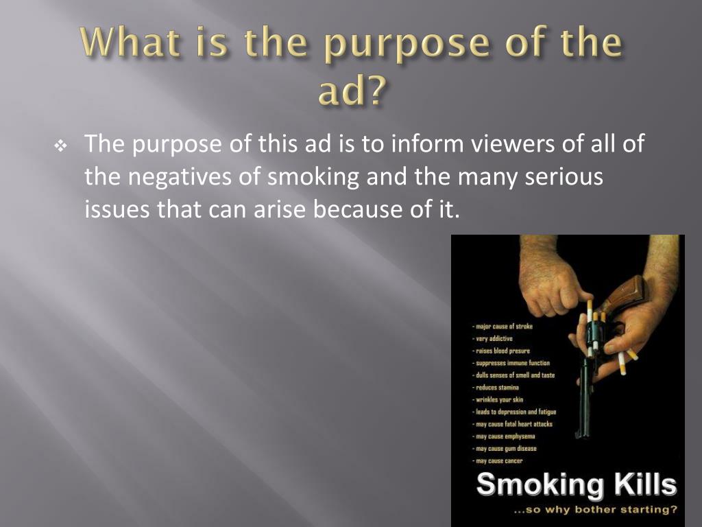 smoking kills ad