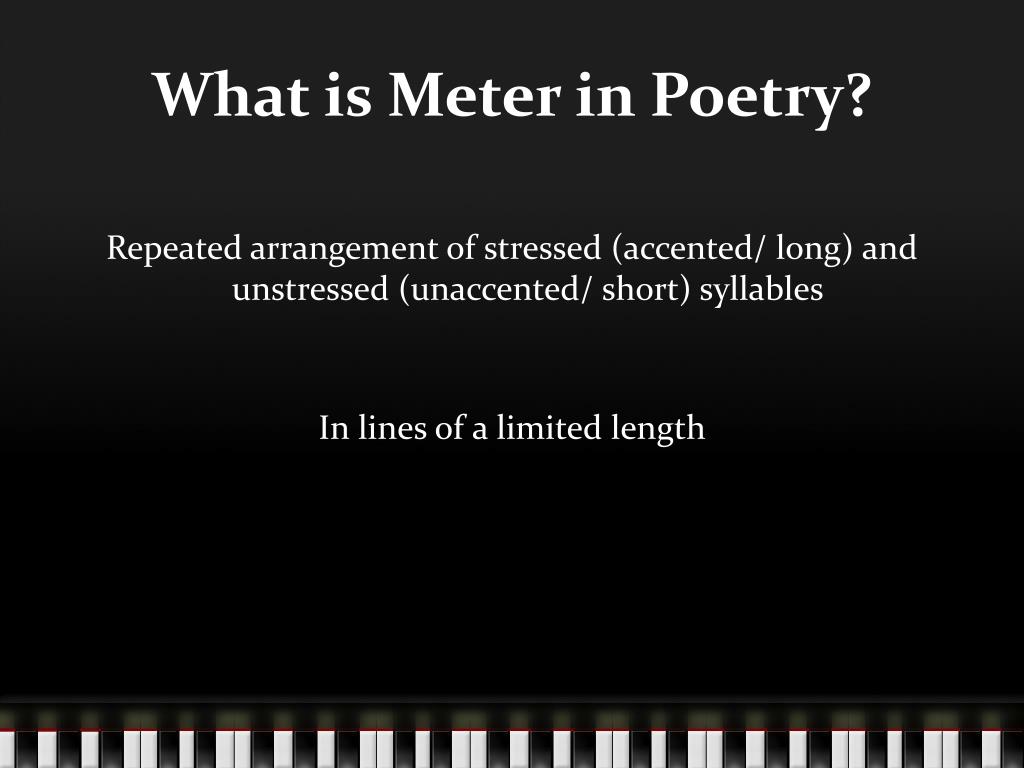PPT Meter in Poetry PowerPoint Presentation, free download ID3157503