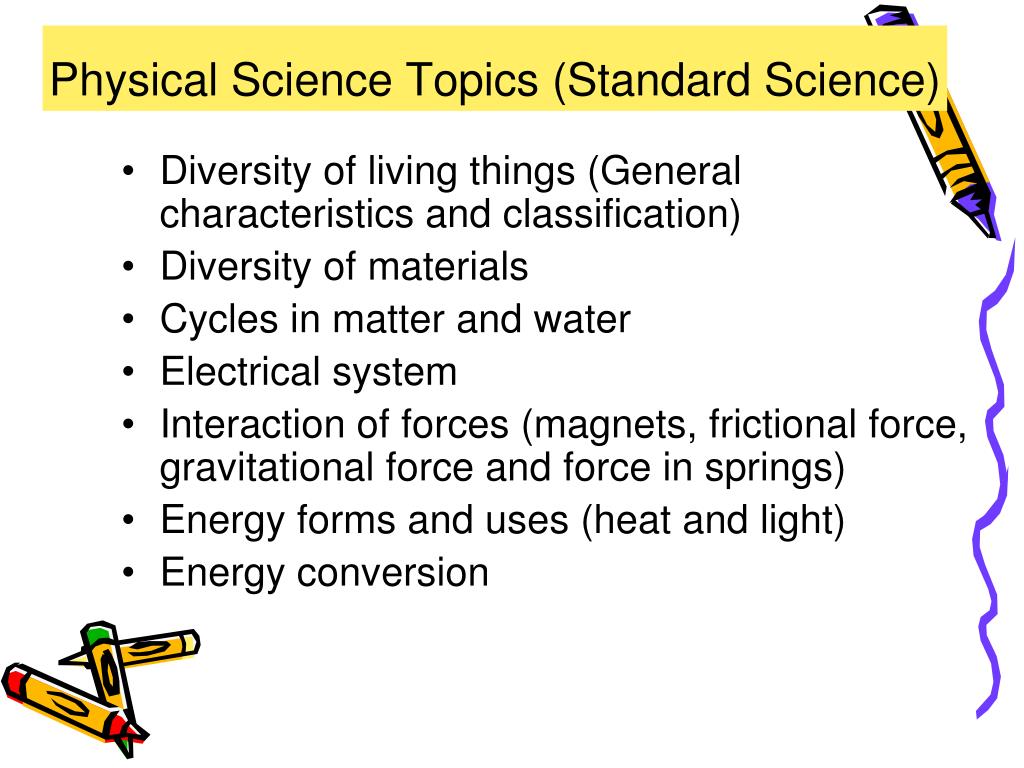 physical science presentation topics