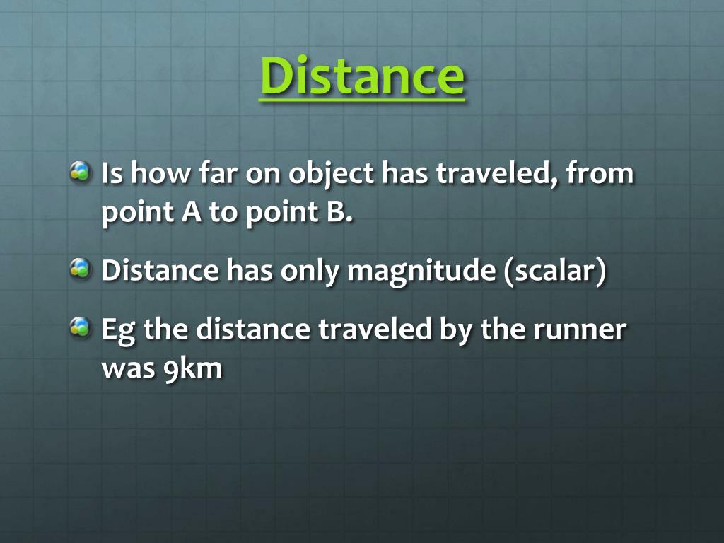 travelling distance definition