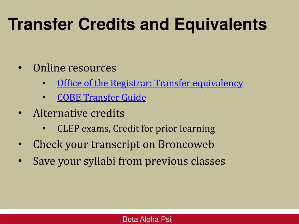 PPT - Transfer Students: Undergraduate in Accounting PowerPoint