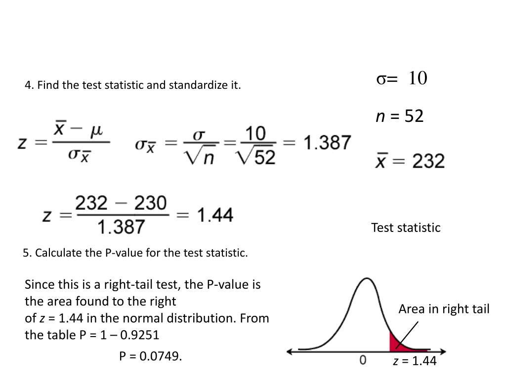 PPT - Section 244-24 Hypothesis Testing for the Mean ( n  24