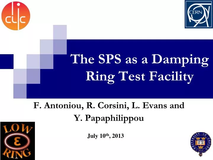 the sps as a damping ring test facility n.