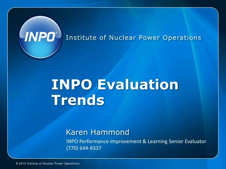 PPT - INPO Evaluation Trends PowerPoint Presentation, free download ...