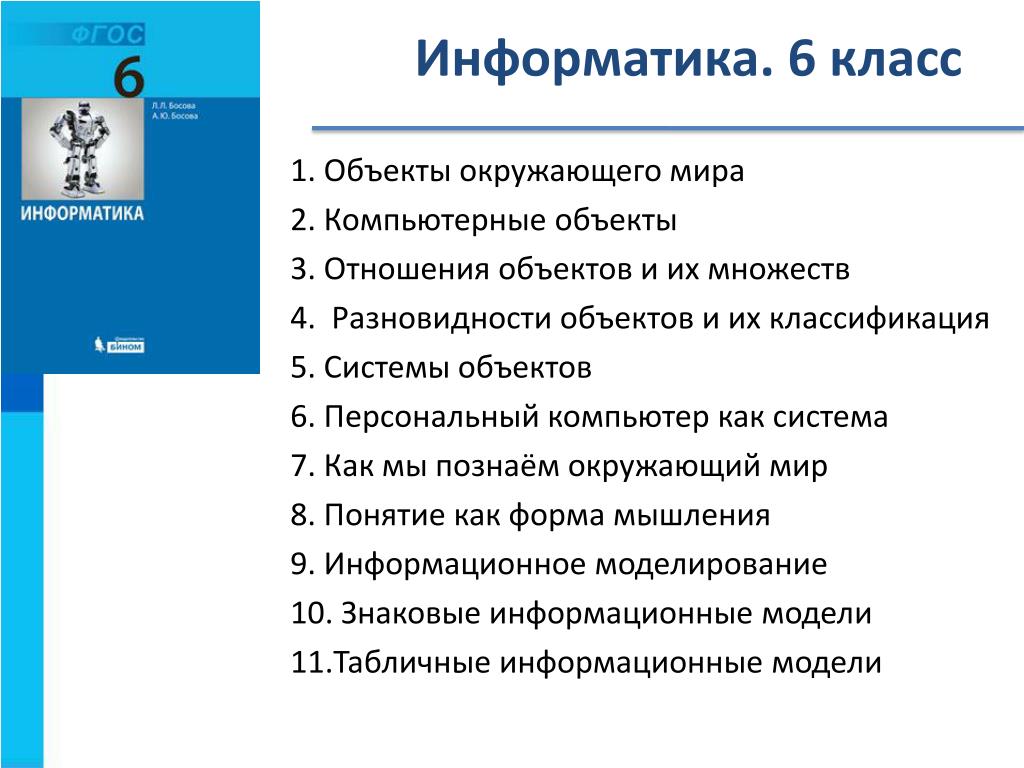 Контрольная по информатике 6 класс компьютерные презентации