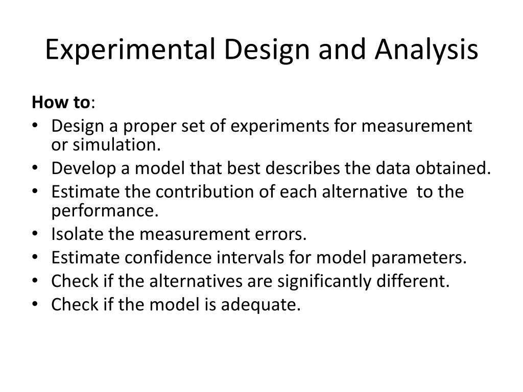 experimental designs consulting