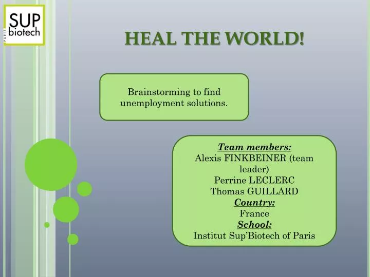 heal the world presentation